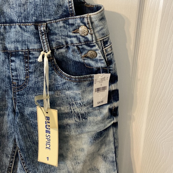 Blue Spice Overalls shorts size 1 brand new with tags - Picture 3 of 10
